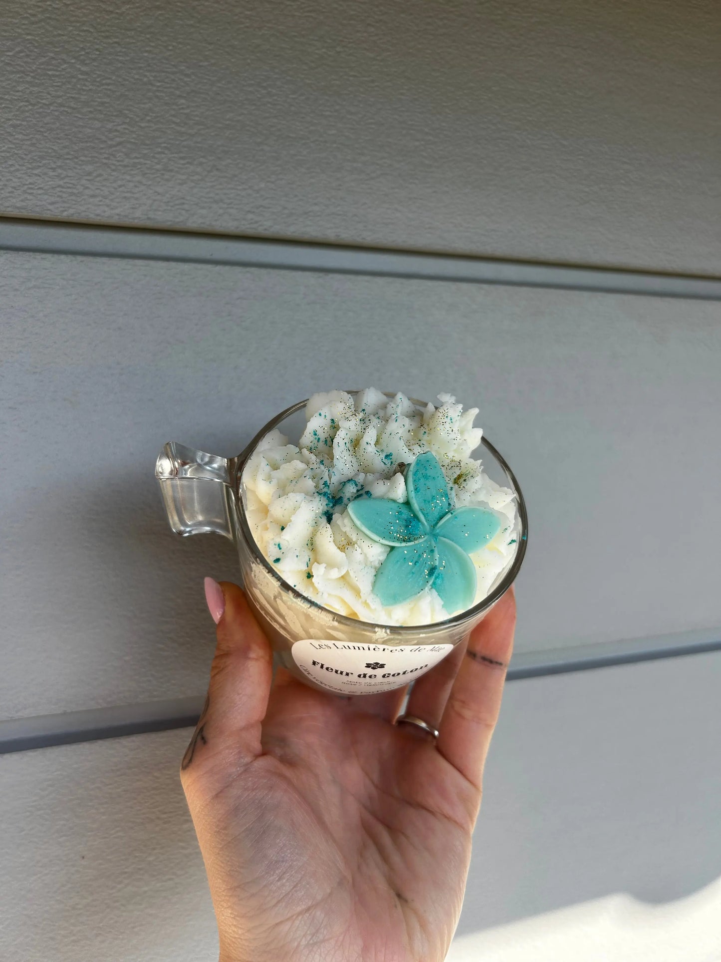BOUGIE XL SENTEUR FLEUR DE COTON - LesLumieresdeMae
