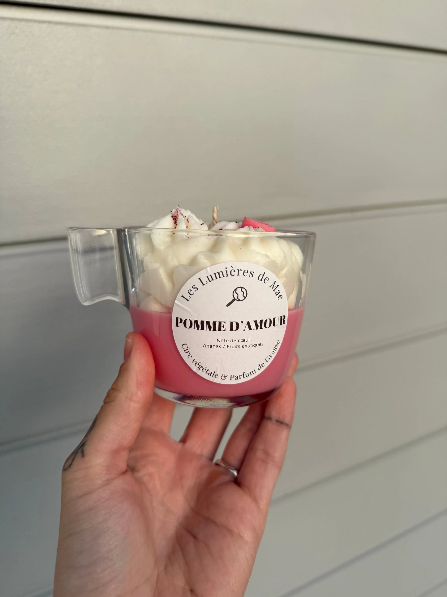 Bougie Gourmande Pomme d’Amour - LesLumieresdeMae