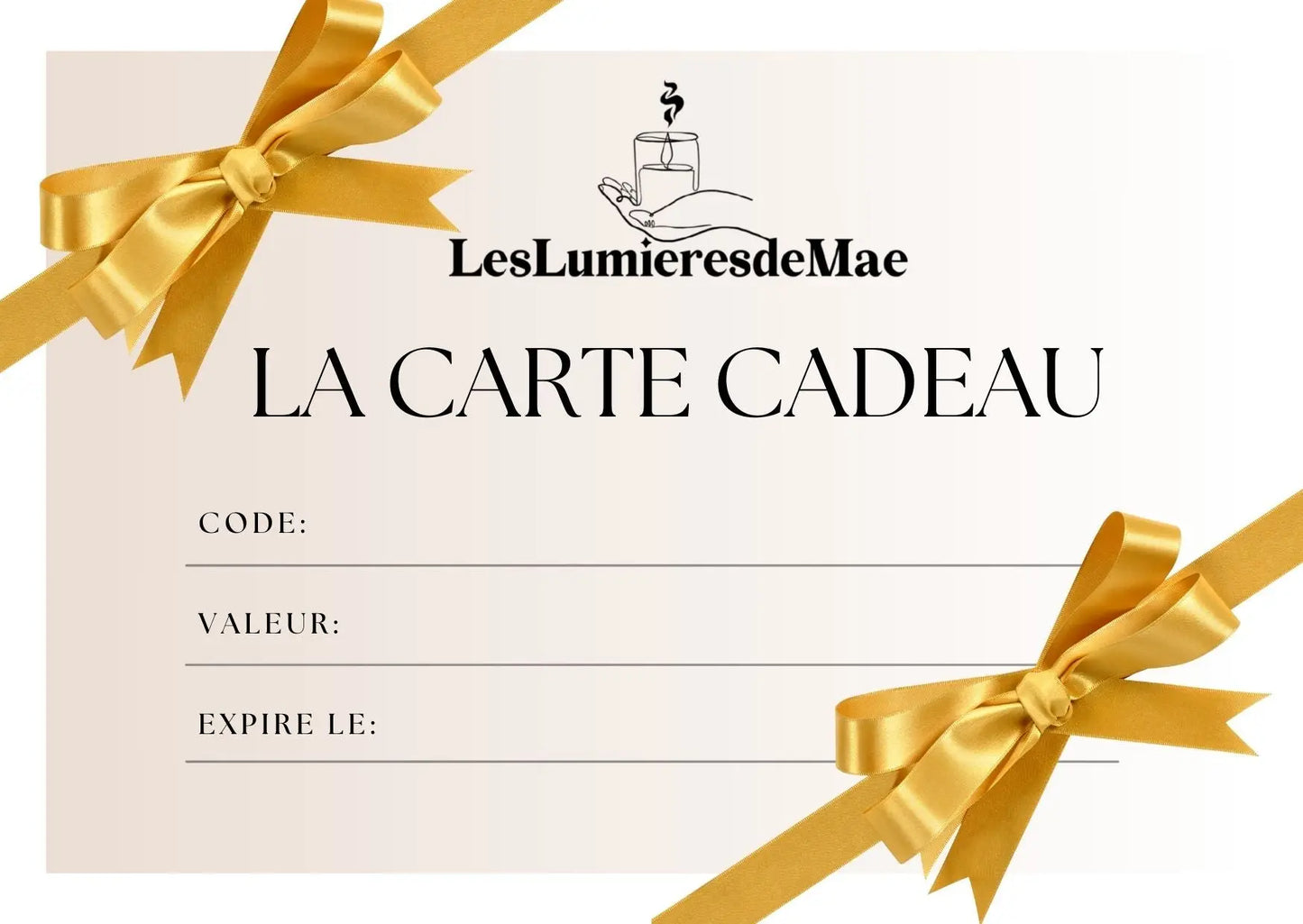 CARTE CADEAU - LesLumieresdeMae