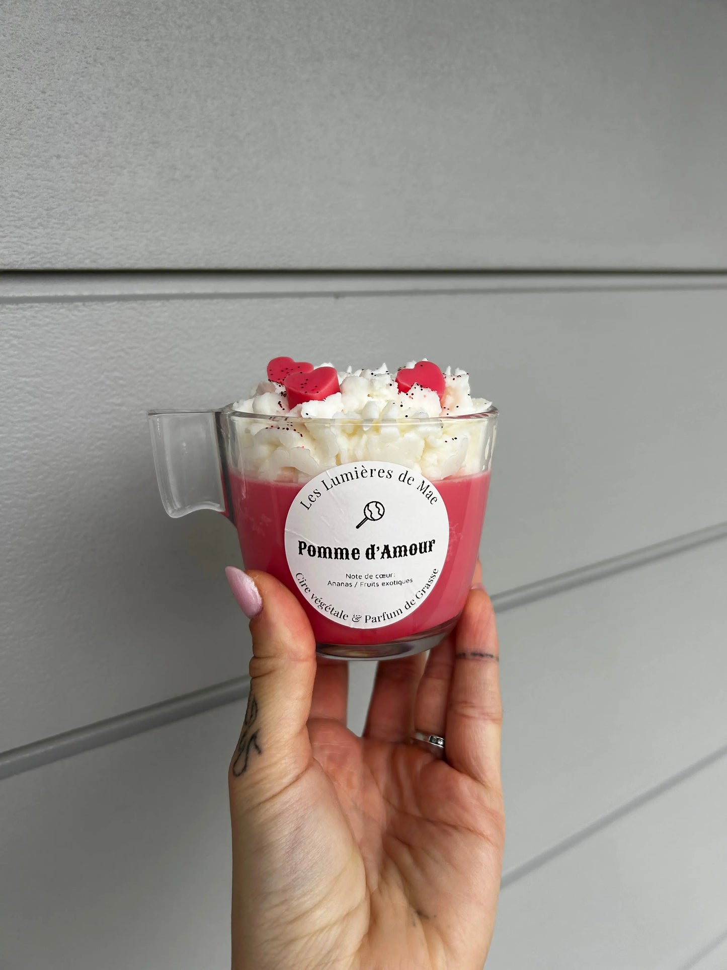 BOUGIE XL SENTEUR POMME D’AMOUR - LesLumieresdeMae